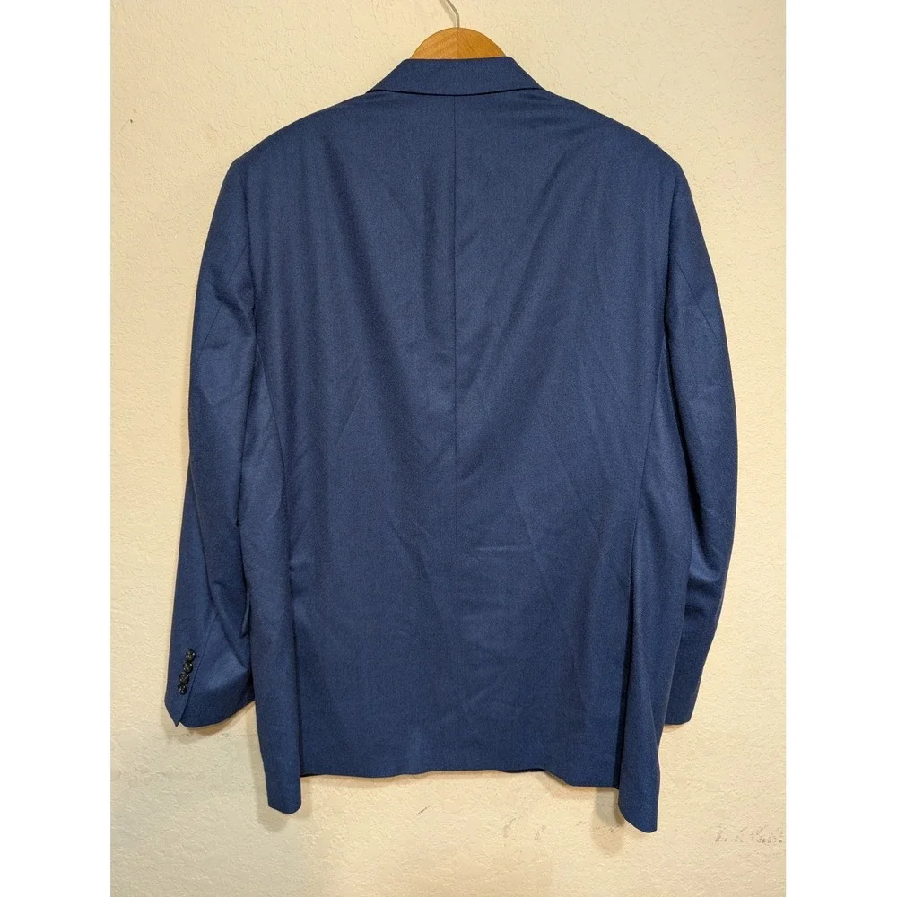 Ben Silver Charleston 46L Mid-Blue Mélange Flannel Suit Vitale Barberis Canonico